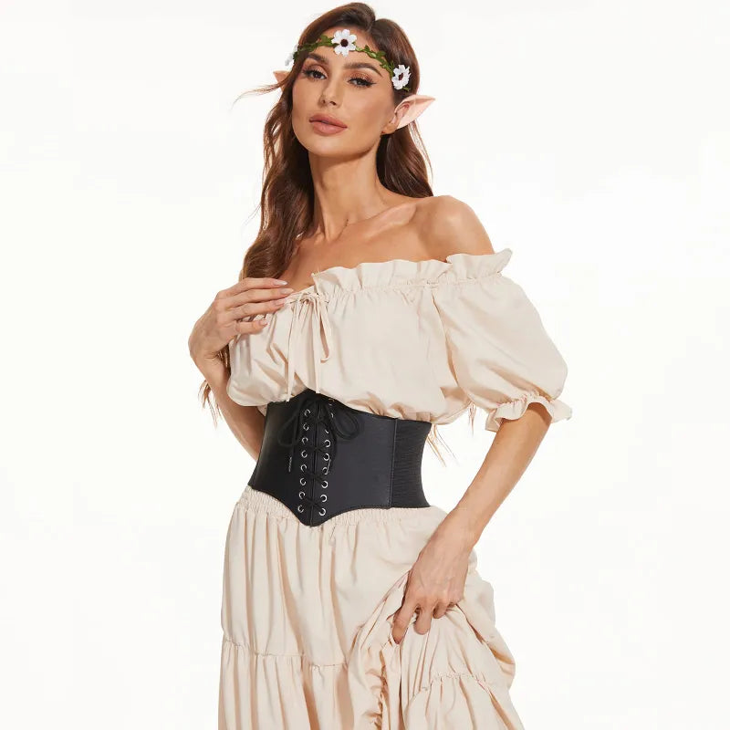 Lace-up Corset Slimming Waist Vintage Wide Belt