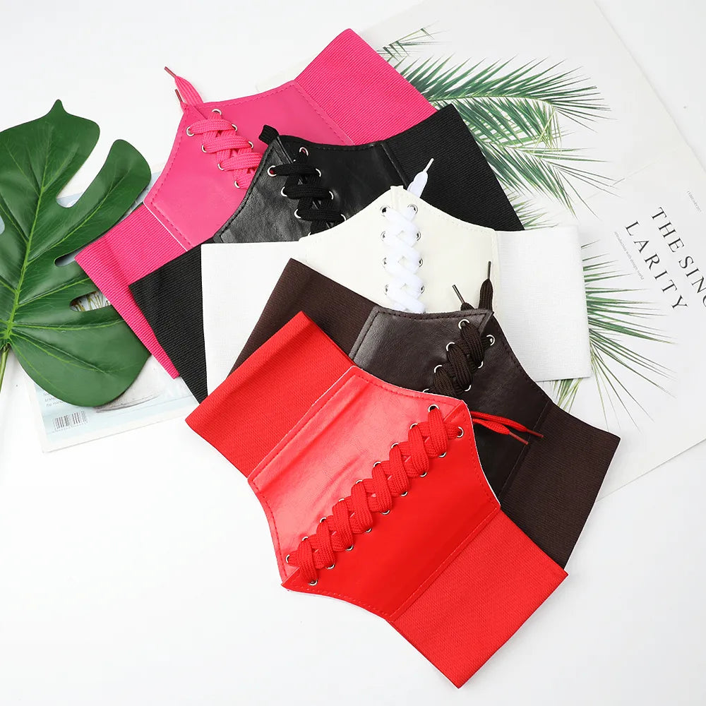 Lace-up Corset Slimming Waist Vintage Wide Belt