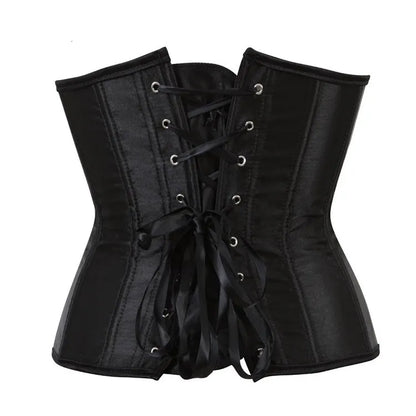 Satin Underbust Corset Bustier Waist Cincher