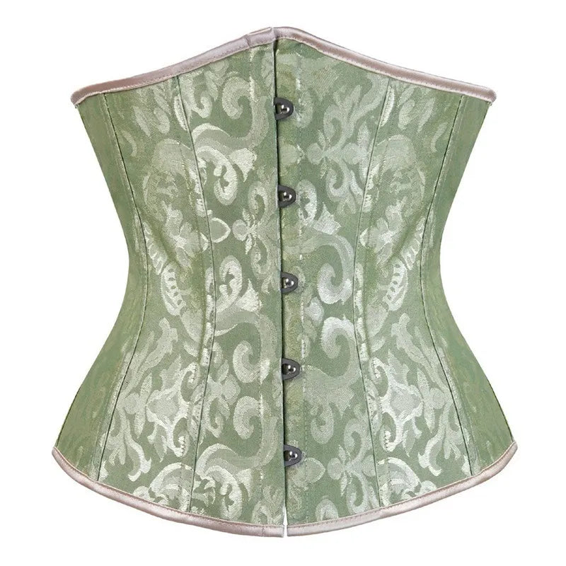 Satin Underbust Corset Bustier Waist Cincher