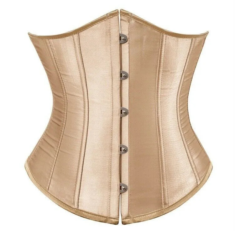 Satin Underbust Corset Bustier Waist Cincher