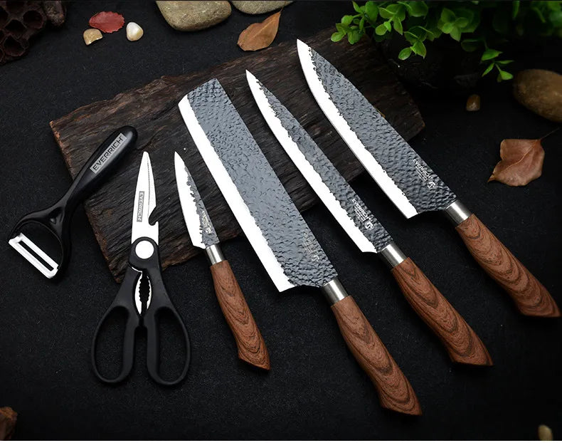 EVERRICH Stainless Steel Forged Kitchen Knives Set Gift Case