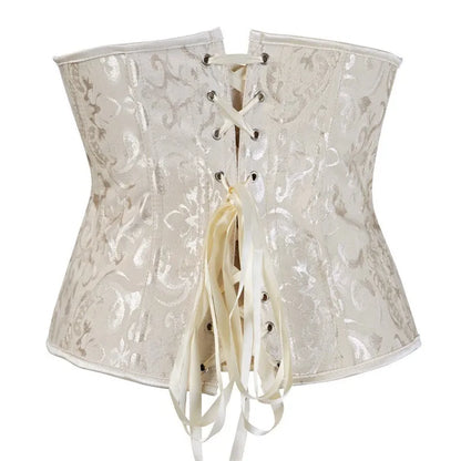 Satin Underbust Corset Bustier Waist Cincher