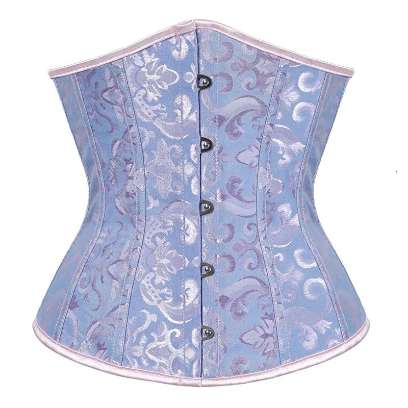 Satin Underbust Corset Bustier Waist Cincher