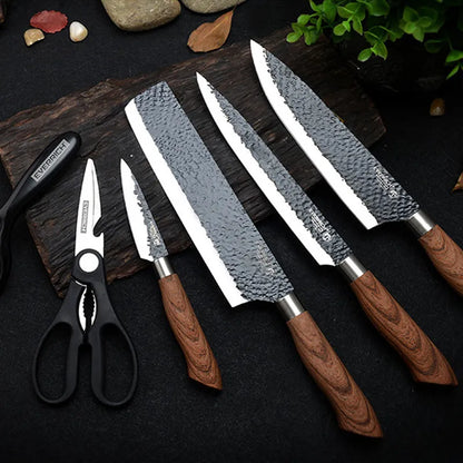 EVERRICH Stainless Steel Forged Kitchen Knives Set Gift Case