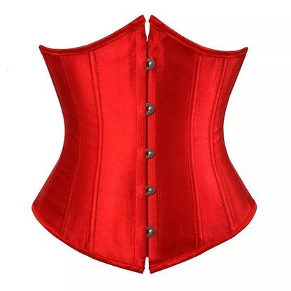 Satin Underbust Corset Bustier Waist Cincher