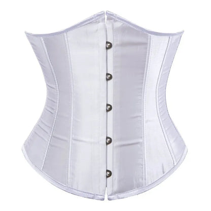 Satin Underbust Corset Bustier Waist Cincher