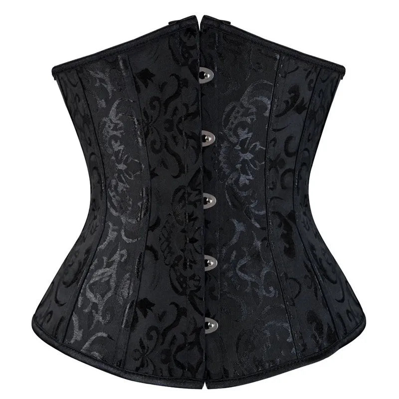 Satin Underbust Corset Bustier Waist Cincher