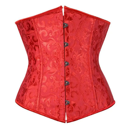 Satin Underbust Corset Bustier Waist Cincher