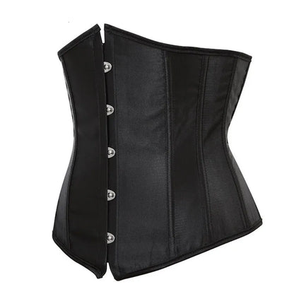 Satin Underbust Corset Bustier Waist Cincher