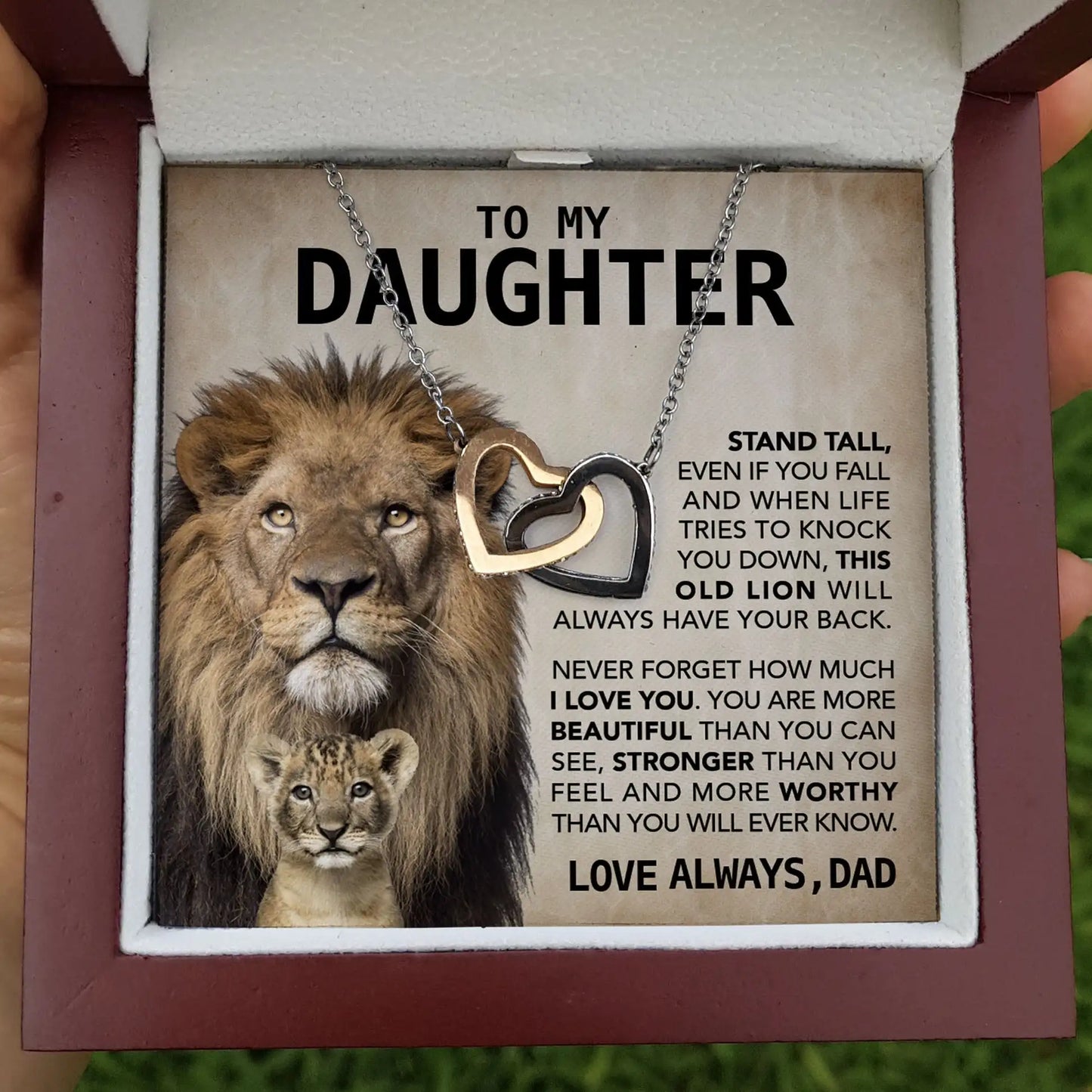 Dad To My Daughter Christmas Gift Necklace